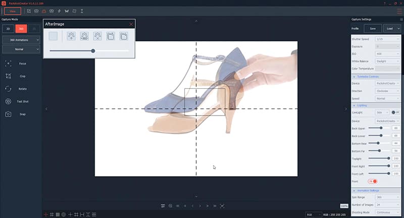 Comment positionner une chaussure pour une animation à 360°