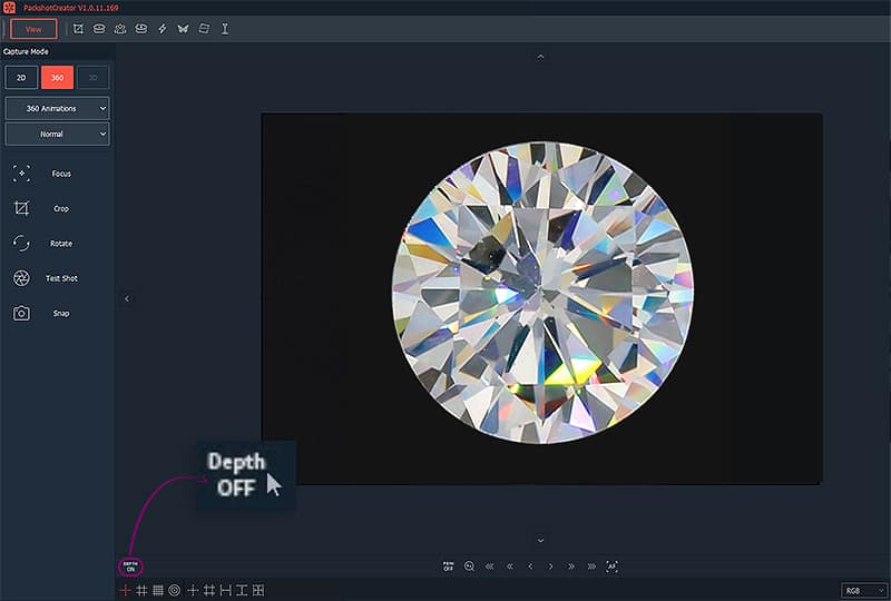 Funkeln-Diamanten-360°-Ansicht