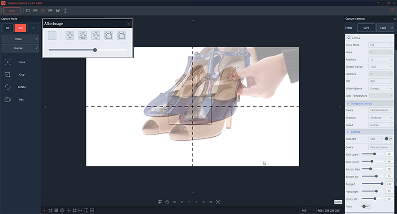 hoe 360 packshot video animatie maken van schoenen met ghost image