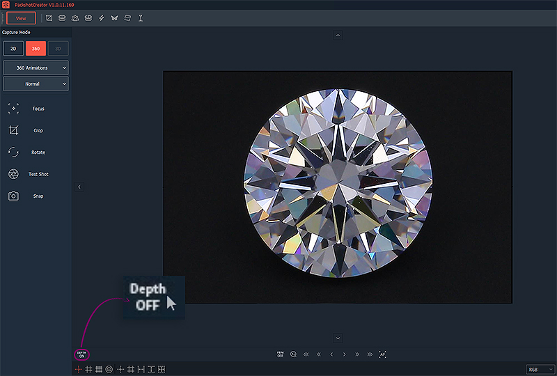 how to correctly focus a diamond for brilliance view