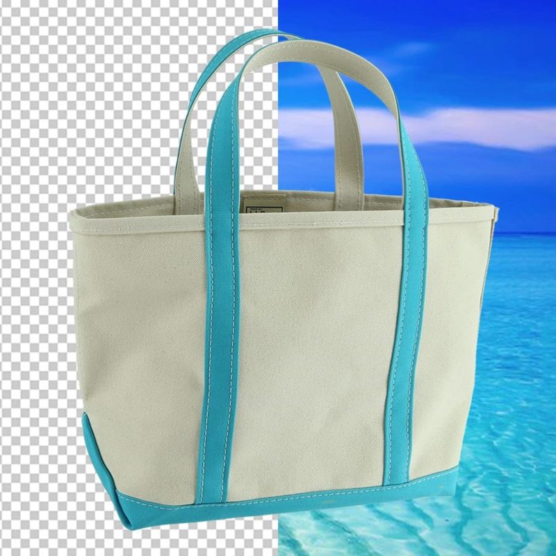 background removal when photographing a bag