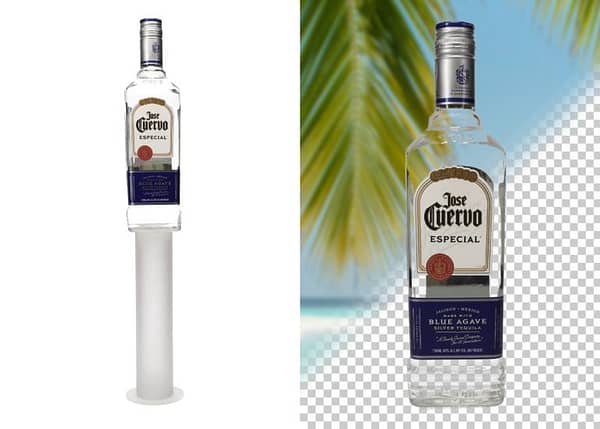 Create perfect background removal photos of bottles and glassware