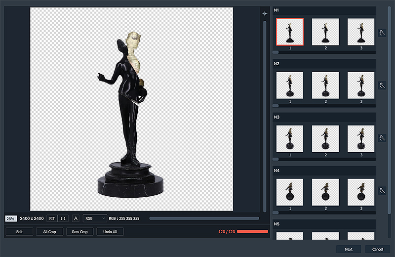 creating a 3D animation of antique with AutoMask