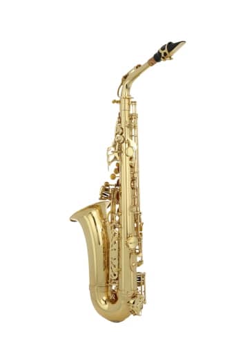 fotografía de saxofón suspendido con  plataforma giratoria 360 