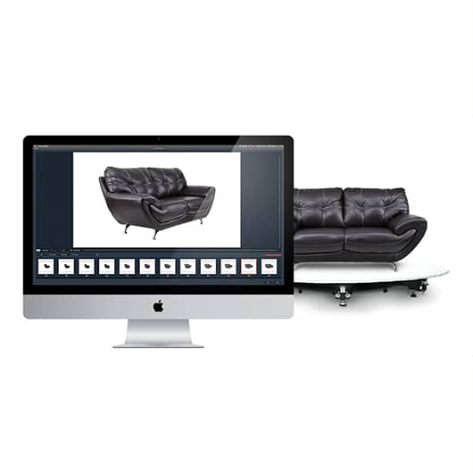 fotografia de muebles con estudio foto 360 controlado por software packshot